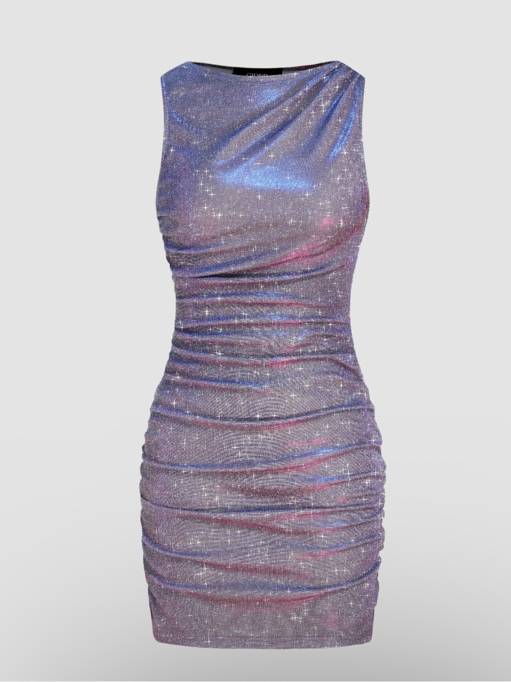 Cider NWT STAR GLITTER RUCHED MINI DRESS size 4